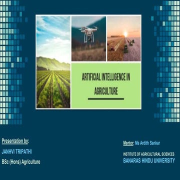 Artificial Intelligence In Agriculture & Its Status in India