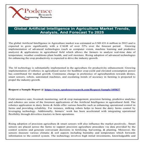 Artificial intelligence in agriculture market | PDF