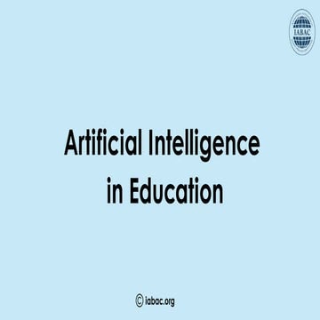 Artificial Intelligence in Education | IABAC | PDF