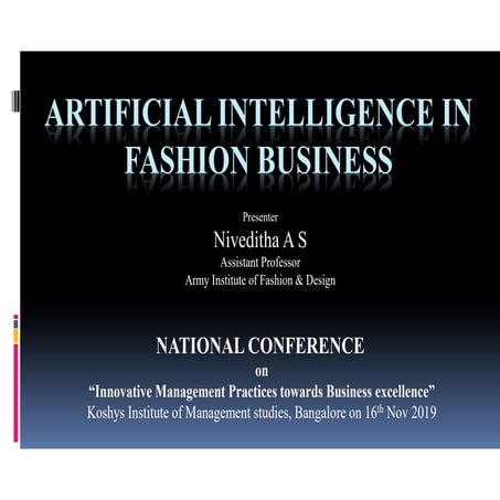 Artificial Intelligence in Fashion Business 