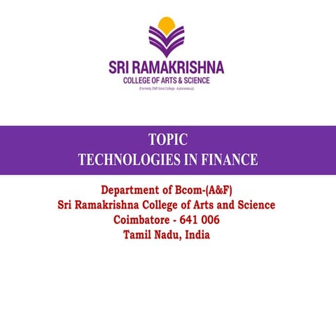 Artificial intelligence in finance ppt..