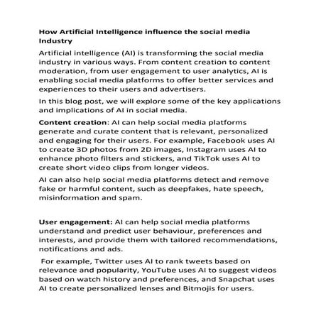 Artificial Intelligence influencing the Social Media Industry.pdf