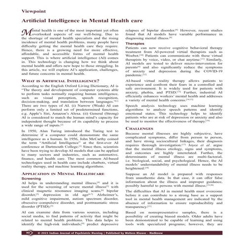 The Incredible Ways Artificial Intelligence Is Now Used In Mental ...