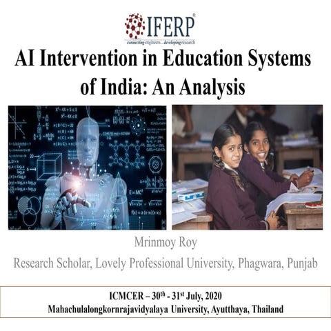 Artificial intelligence intervention in education systems of india an analysis