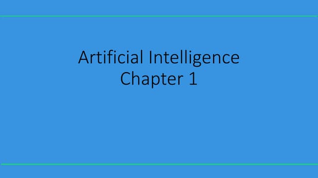 Artificial intelligence introduction