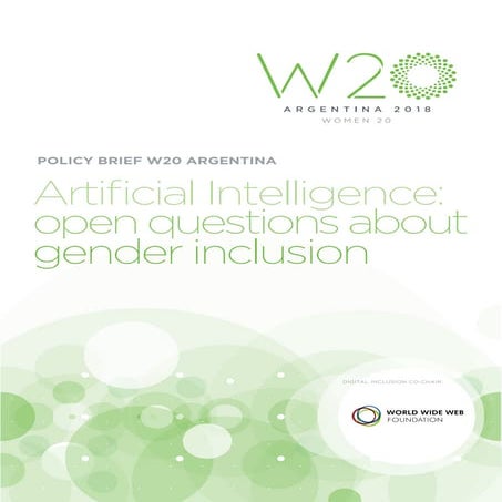 Artificial intelligence open questions about gender inclusion