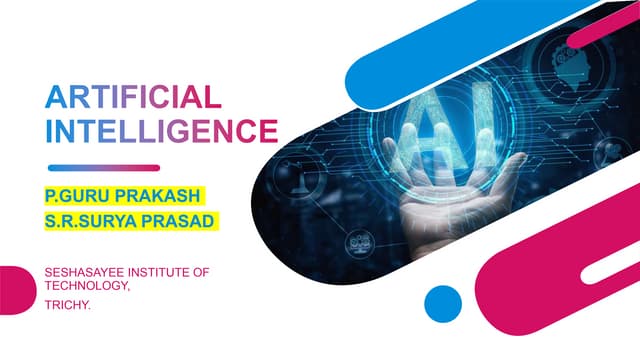 ARTIFICIAL intelligence ppt presentation
