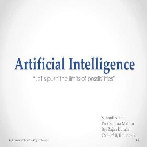 Artificial Intelligence