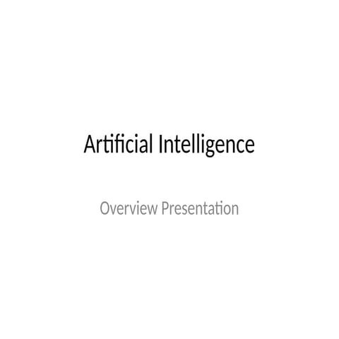 Comprehensive Overview of Artificial Intelligence and Its Applications ...