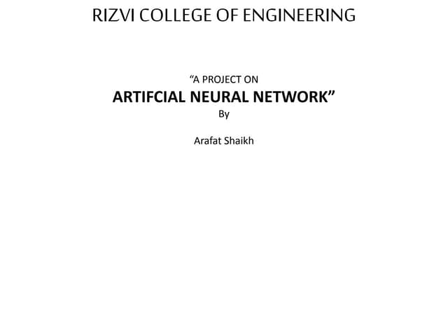 Artificial neural network