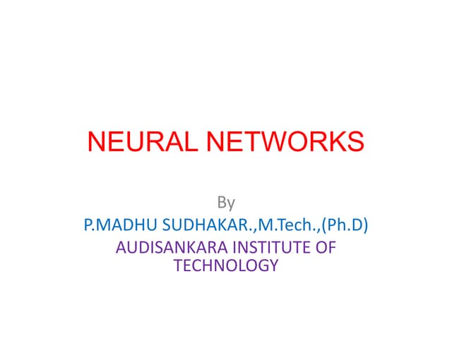Artificial neural networks
