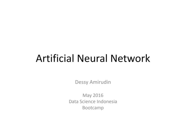 Artificial Neural Network