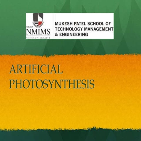 Artificial photosynthesis