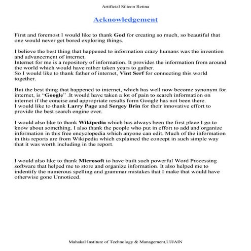 Artificial silicon retina main