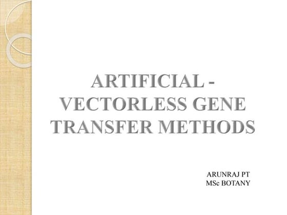 Method of gene transfer | PPTX