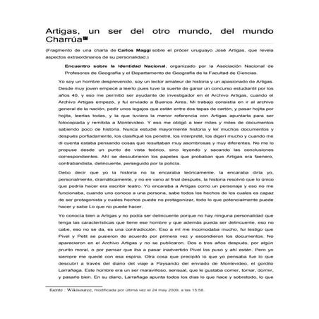 Artigas una vision de carlos maggi
