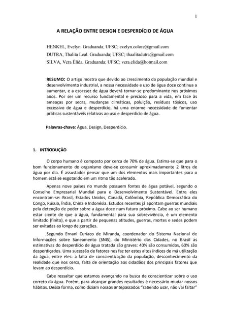 Relação entre Design e desperdício de água.pdf