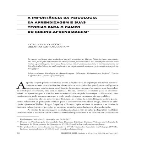 Vygotsky e as teorias da aprendizagem | PDF