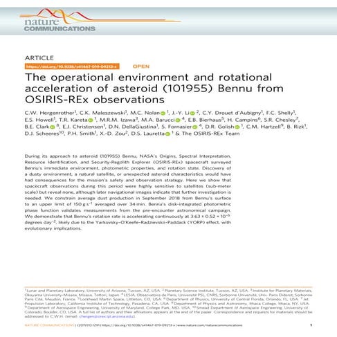 The operational environment and rotational acceleration of asteroid (101955) ...