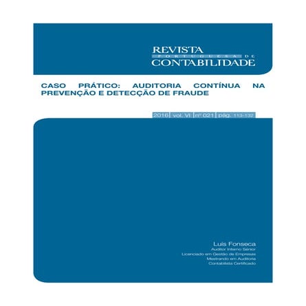 Auditoria Contínua na Prevenção e Deteção de Fraude | PDF