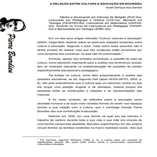 Cultura e Educação em Bourdieu