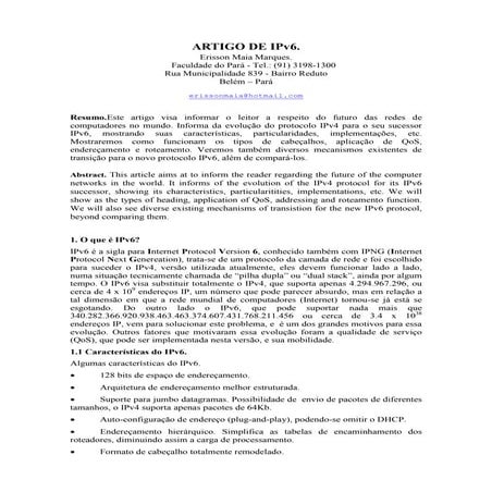 Artigo IPv6