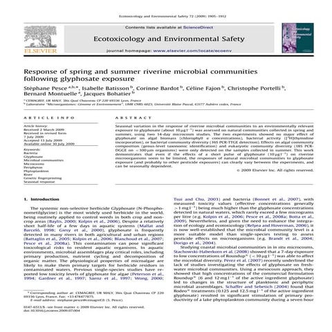 Artigo para seminario de ecologia de ecossistemas