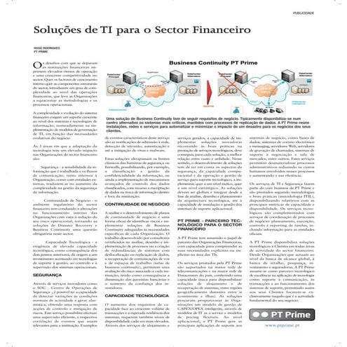 Soluções Sector Financeiro
