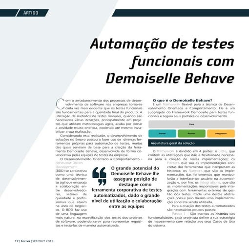 Artigo Automação de testes funcionais com Demoiselle Behave
