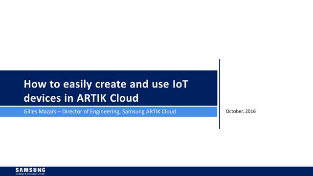 Artik cloud   deview 2016