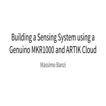Samsung ARTIK Cloud and Genuino MKR100