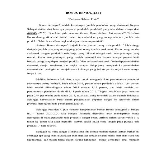 BONUS DEMOGRAFI