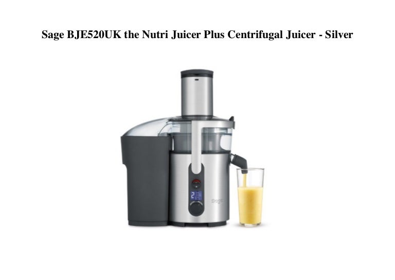 pic Sage Nutri Juicer Pro Blade/Basket sage bje520uk the nutri juicer plus