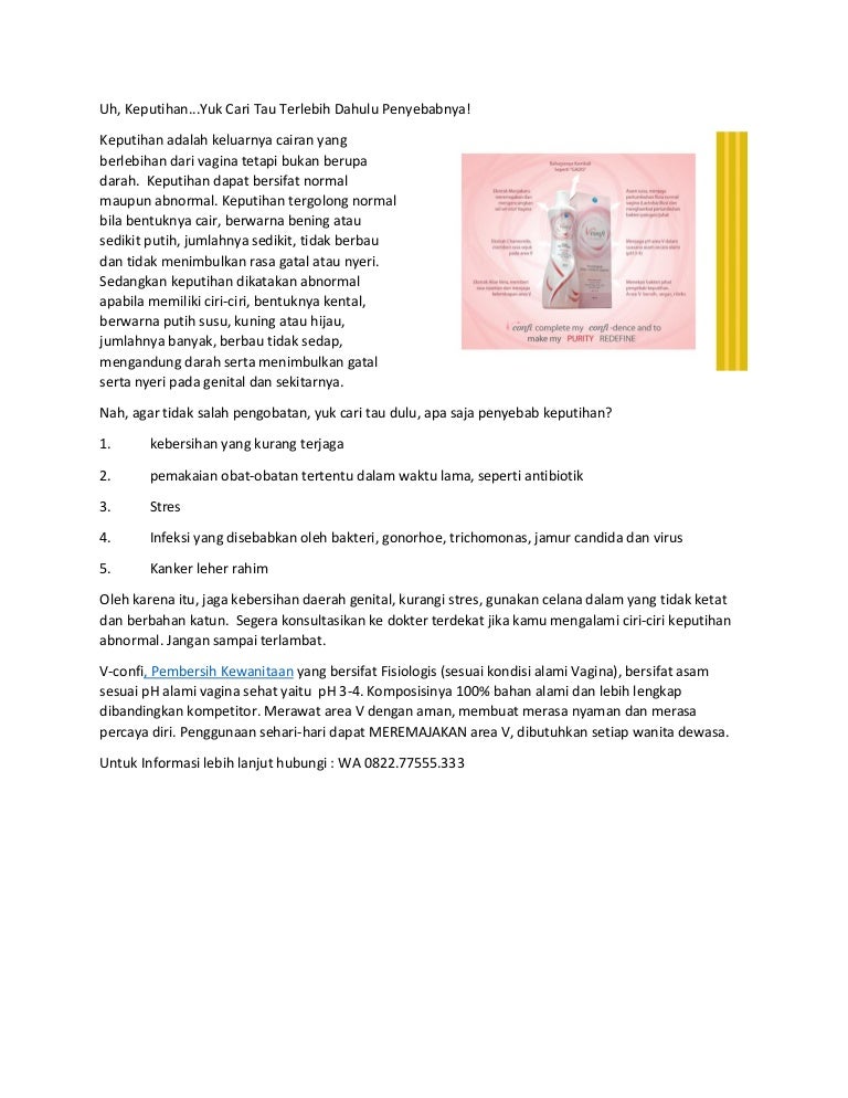 Apa Penyebab Keputihan Bau Dan Gatal - Berbagai Sebab
