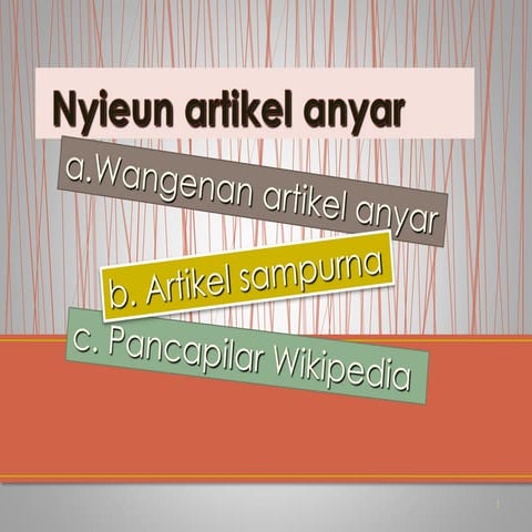 Wiki Sabanda - Cara Membuat Artikel