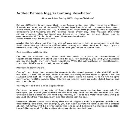 Artikel bahasa inggris