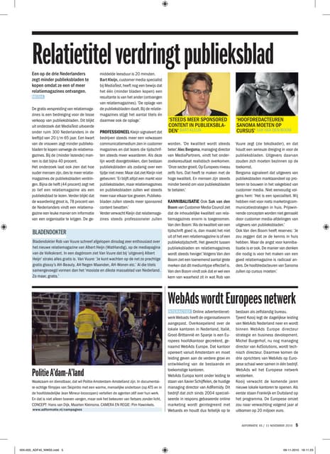 Artikel MediaTest in adformatie