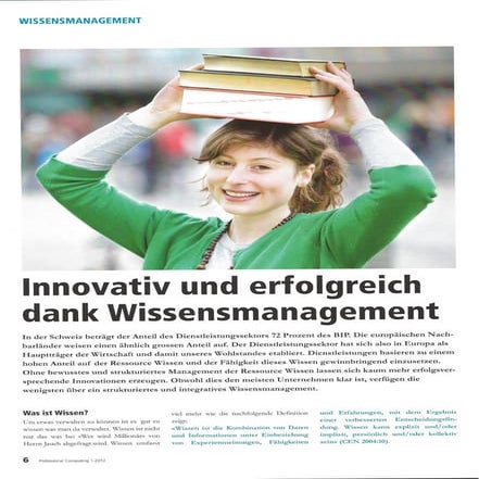 Innovativ und erfolgreich dank Wissensmanagement
