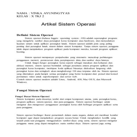 Artikel sistem operasi 