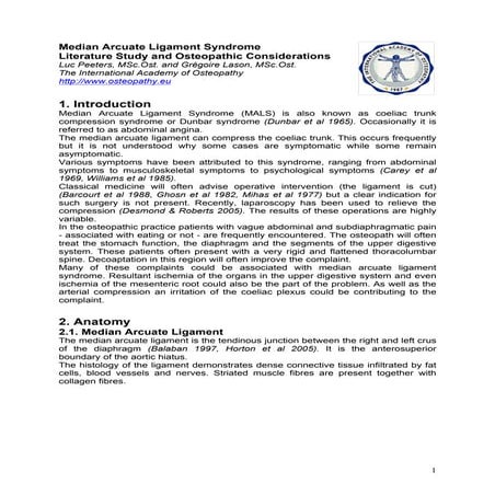 Median Arcuate Ligament Syndrome