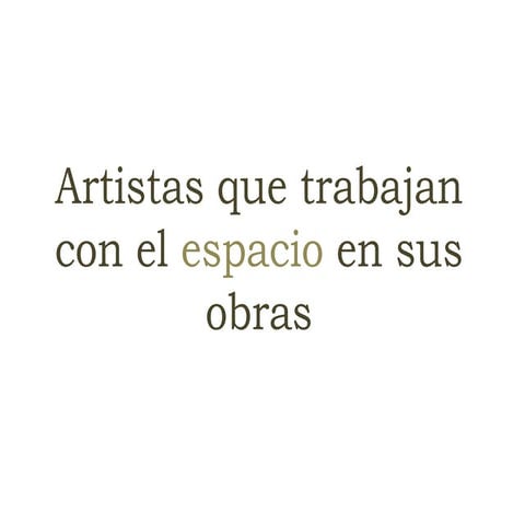 El espacio en el dibujo (Ejemplos)