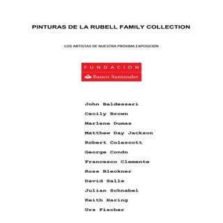 Los artistas de nuestra próxima exp...