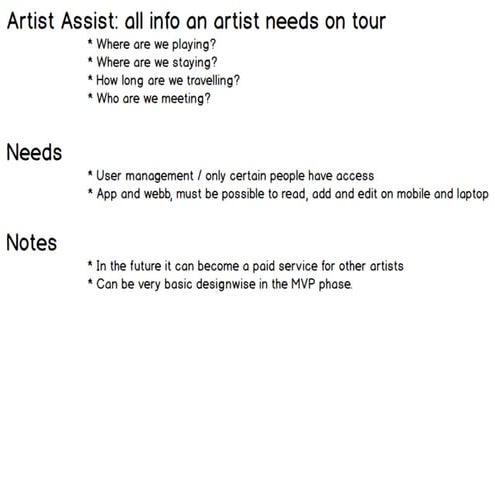 Artist Assistent
