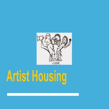 Artist housing presentation pitch deck