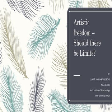 Artistic freedom – should there be limits