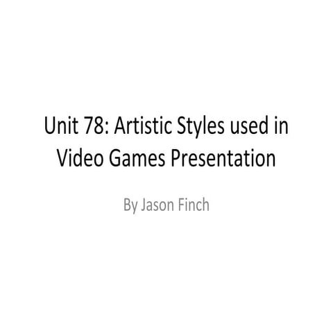 Artistic styles used in computer games