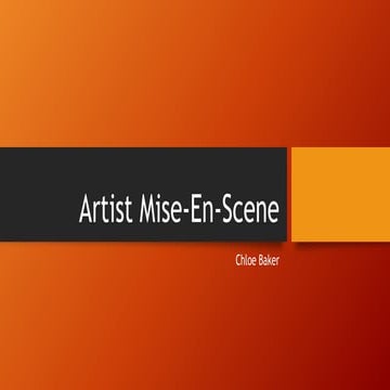 Artist mise en-scene