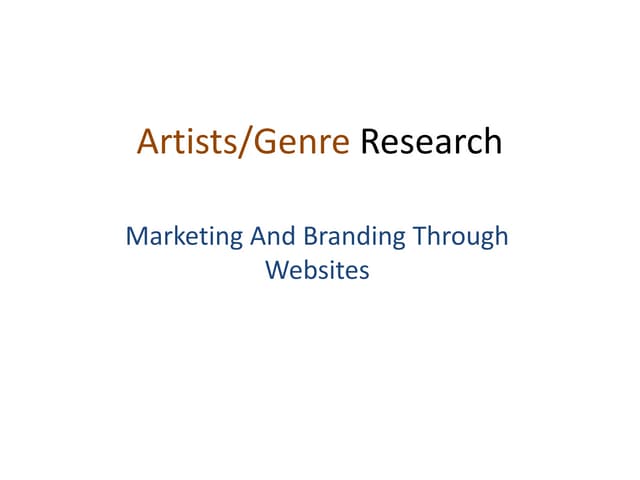 Artist research