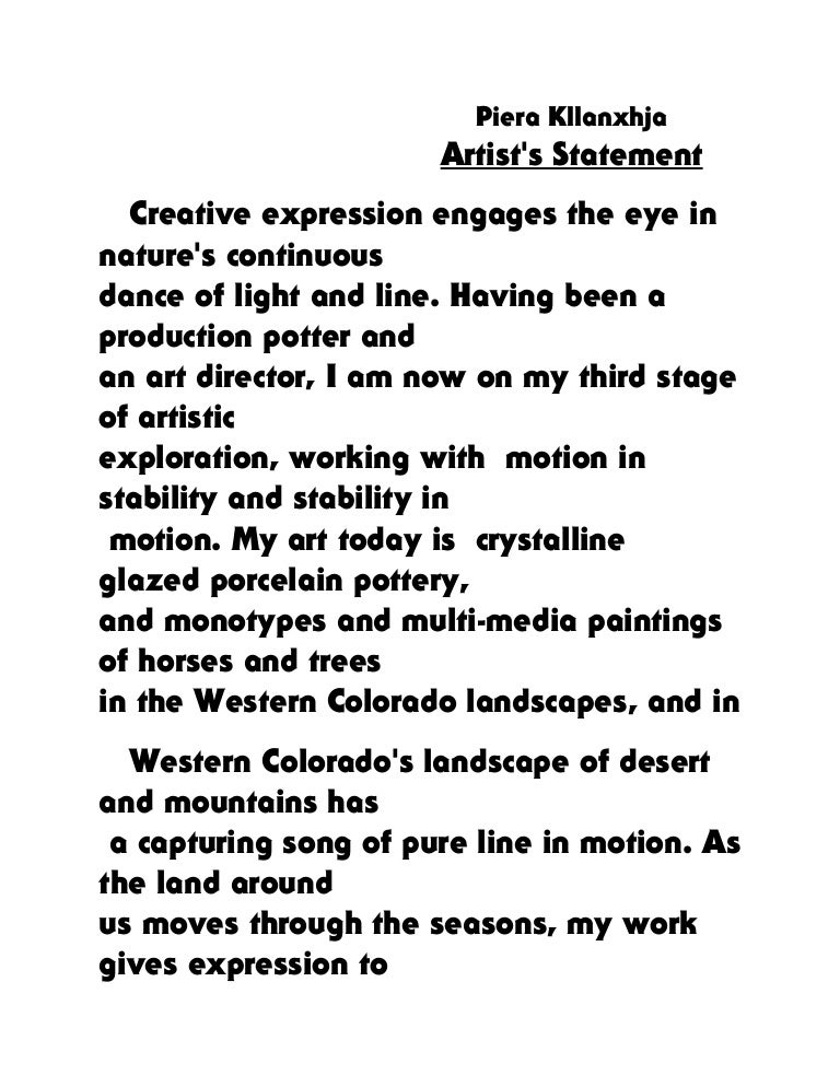 Artist Statement