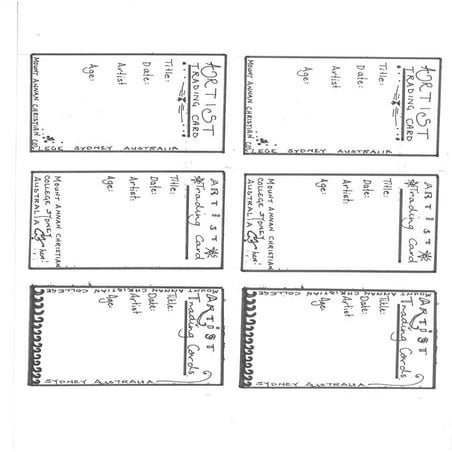 Artist trading cards